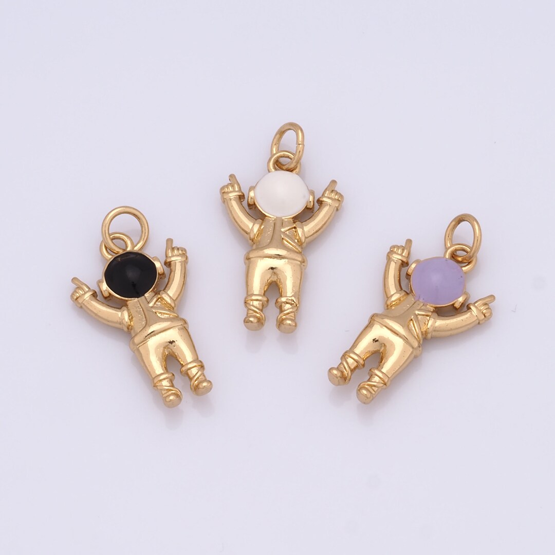Character Pendant, 18K Gold Filled Character Charms, Man Charms, DIY ...