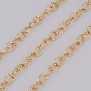 Gold Rolo Chain, 18K Gold Filled Semi Finished Chain, Specialty Chains, DIY Jewelry Making Supplies,8.3x1.5mm