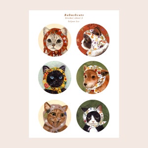 Babushcats sticker sheet 3