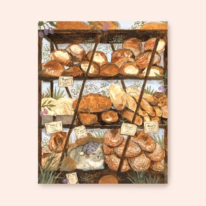 A cat napping at the bakery