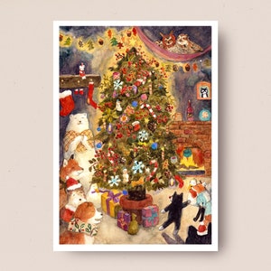 Merry christmas! - Postcards, small gift, greeting cards, animal friends, Christmas cards