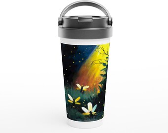 Fireflies at night cups