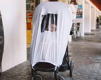 sage green pram parasol