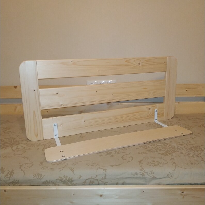 Finished Wooden Bunk Bed Railing Bed Rail Bed Etsy
