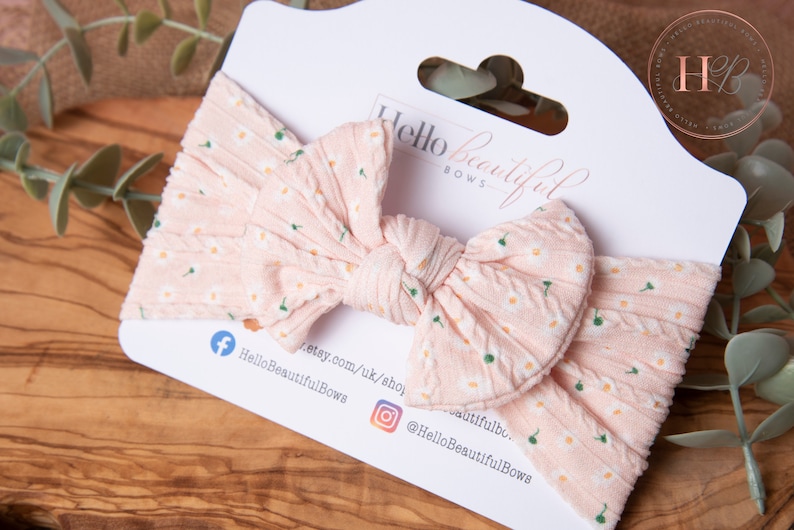 Baby-Stirnbänder, Baby-Mädchen-Stirnband, Baby-Kopf-Wraps, Mädchen-Stirnbänder, weiche Stirnbänder, Sommer-Stirnbänder, Blumen-Stirnbänder Peach Daisy Chain