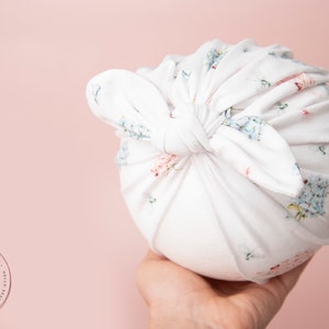 Baby turban, baby hat, baby accessory, baby shower gift, floral turban, baby bow turban, summer turban,