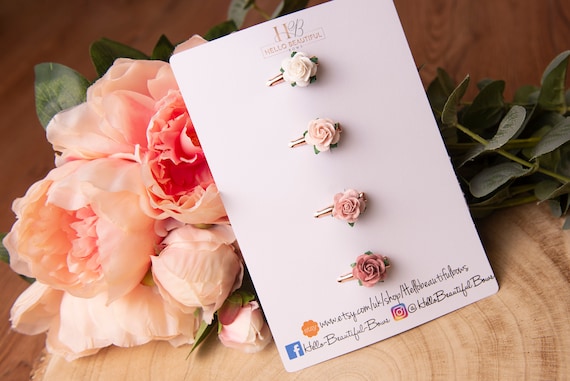 Baby hair clips, fringe clips, hair clips, tiny hair clips, clips for babies, mini hair clips, flower hair clips, baby girl clips