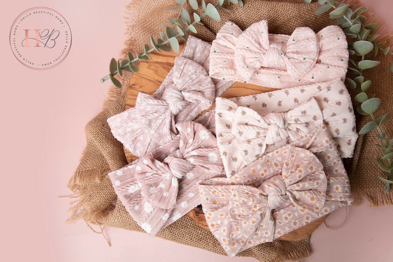 Baby-Stirnbänder, Baby-Mädchen-Stirnband, Baby-Kopf-Wraps, Mädchen-Stirnbänder, weiche Stirnbänder, Sommer-Stirnbänder, Blumen-Stirnbänder Bild 1