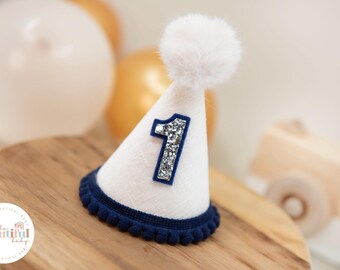 Cream party hat, 1st birthday hat, Cake smash prop, birthday crown birthday party hat first birthday gift, boys party hat 2nd birthday hat