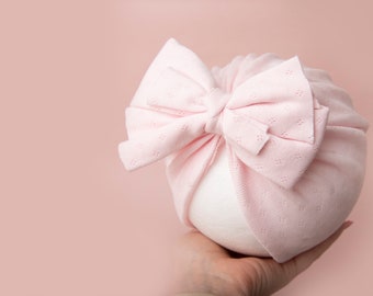 Baby turban, baby hat, baby accessory, baby shower gift, Baby pink turban, baby bow turban, summer turban,