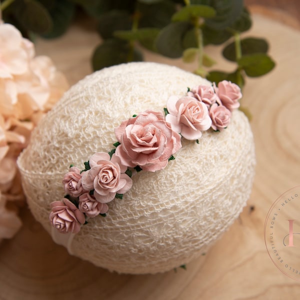 baby bloem hoofdband, pasgeboren hoofdband, hoofdband babymeisje, babyshower cadeau, pasgeboren cadeau, pasgeboren prop, cake smash prop, baby hoofdband