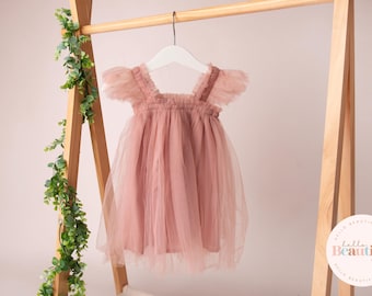 Girls first birthday outfit, Cake smash outfit, girls first birthday dress, first birthday decor, pink dress, fairy first birthday dress