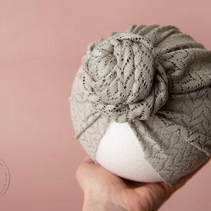 Baby turban, baby hat, baby accessory, baby shower gift, Grey turban, summer turban, Bow Turban, Plait Turban, Lace turban