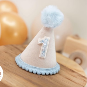 Neutral party hat, 1st birthday hat, Cake smash prop, birthday crown birthday party hat first birthday gift, boys party hat 2nd birthday hat