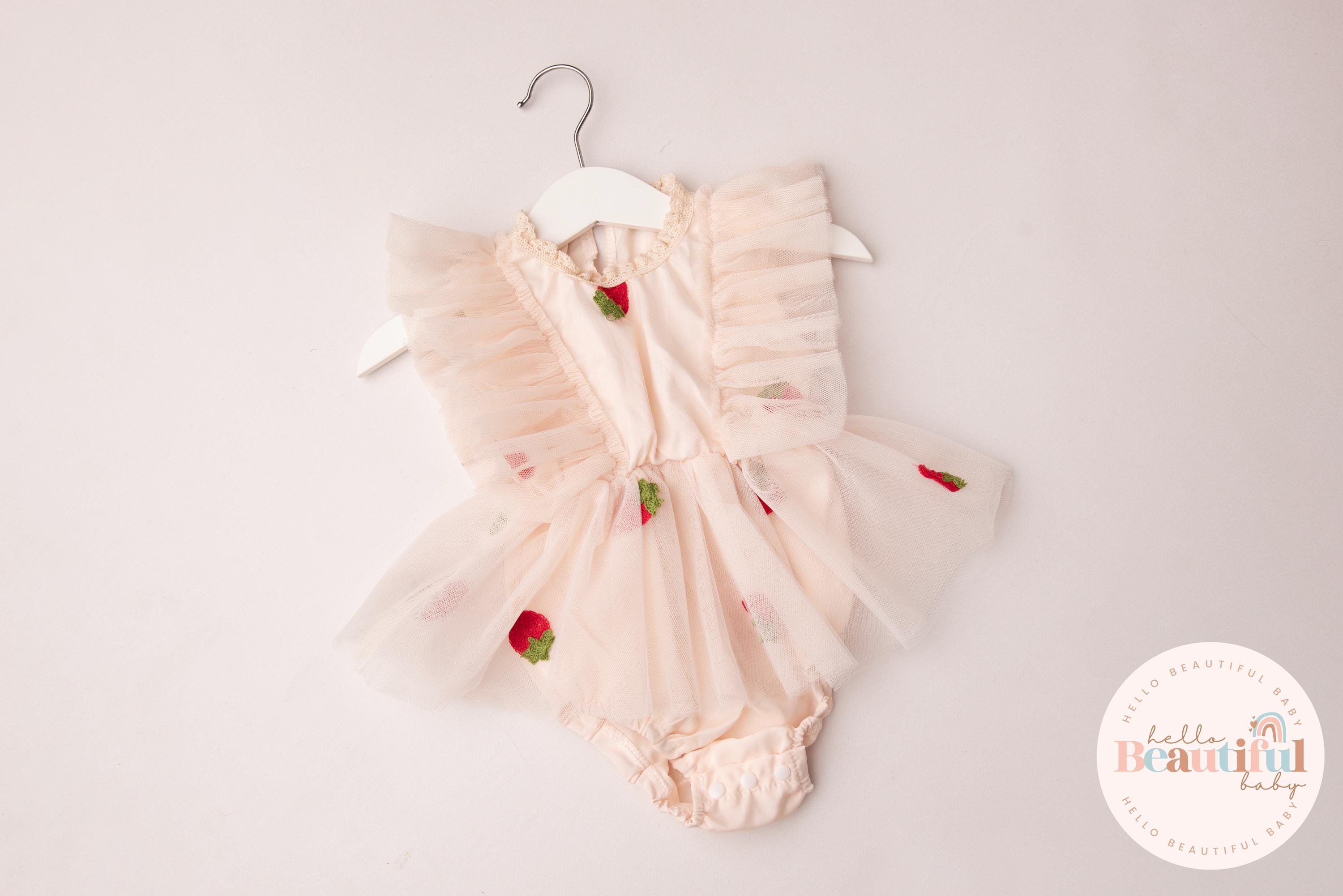 Girls first birthday outfit, Cake smash outfit, Berry first birthday,Baby girls 1st birthday,  birthday romper, Strawberry theme birthday