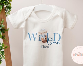 Boys first birthday vest, first birthday outfit, cake smash outfit, my 1st birthday vest, one today, personalised vest, wild one, safari,