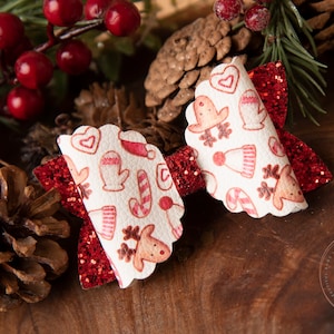 Weihnachts Haarschleifen, Mädchen Haarschleifen, Haarspange, Baby Stirnbänder, Weihnachtsszene Haarschleife, Weihnachts Haarschleifen, Haarspange, Haarschleifen.