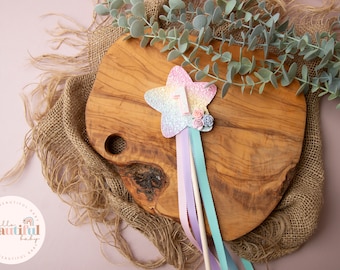 Birthday Wand, princess birthday wand, personalised wand, first birthday, cake smash prop, glitter wand, rainbow wand