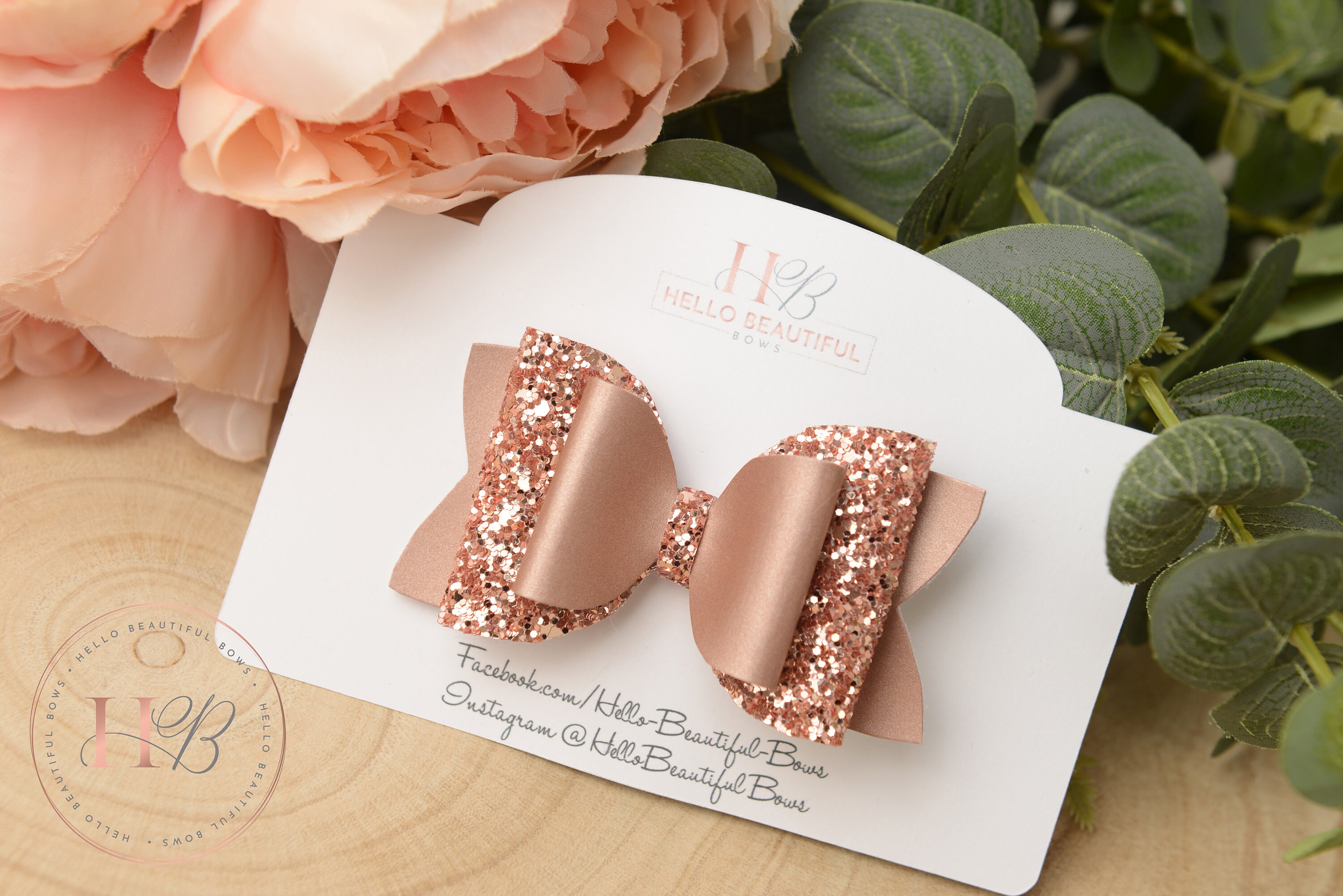 Rose Gold hair bows Autumn hair bows girls hair bows hair Etsy