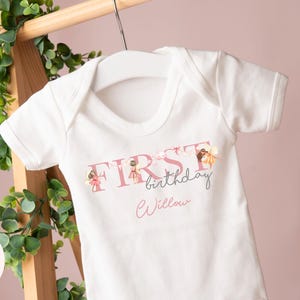 Girls first birthday vest, first birthday outfit, cake smash outfit, my 1st birthday vest, one today, personalised vest, fairy birthday