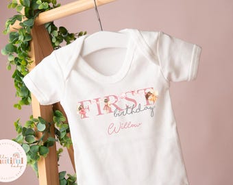 Girls first birthday vest, first birthday outfit, cake smash outfit, my 1st birthday vest, one today, personalised vest, fairy birthday