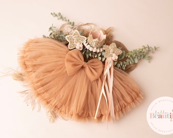 Ensemble de tutu d'anniversaire personnalisé pour tous les âges, couronne d'anniversaire, insigne d'anniversaire, baguette d'anniversaire, couronne d'anniversaire en or, cadeau d'anniversaire, ensemble de fête personnalisé