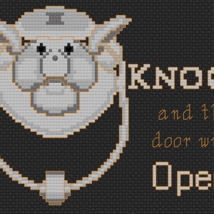 Labyrinth Door Knocker Set #1 & #2 I 80s Movies I Fantasy I Cross Stitch Chart I Labyrinth