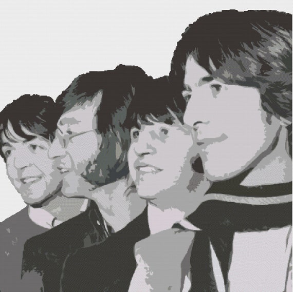 Beatles Of The 70s Cross Stitch Pattern I Rock Icon I John Etsy