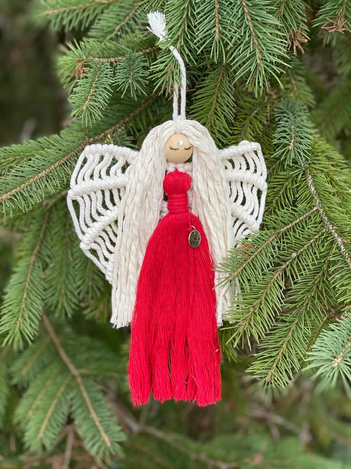 Macrame Angel Ornament | Etsy