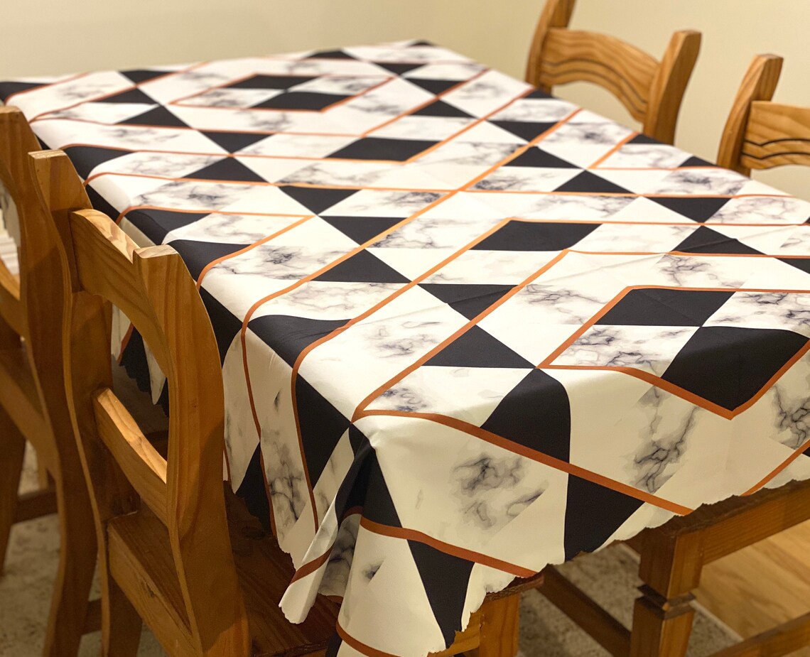 Stain Resistant Microfiber Fabric Rectangle Tablecloth. Etsy