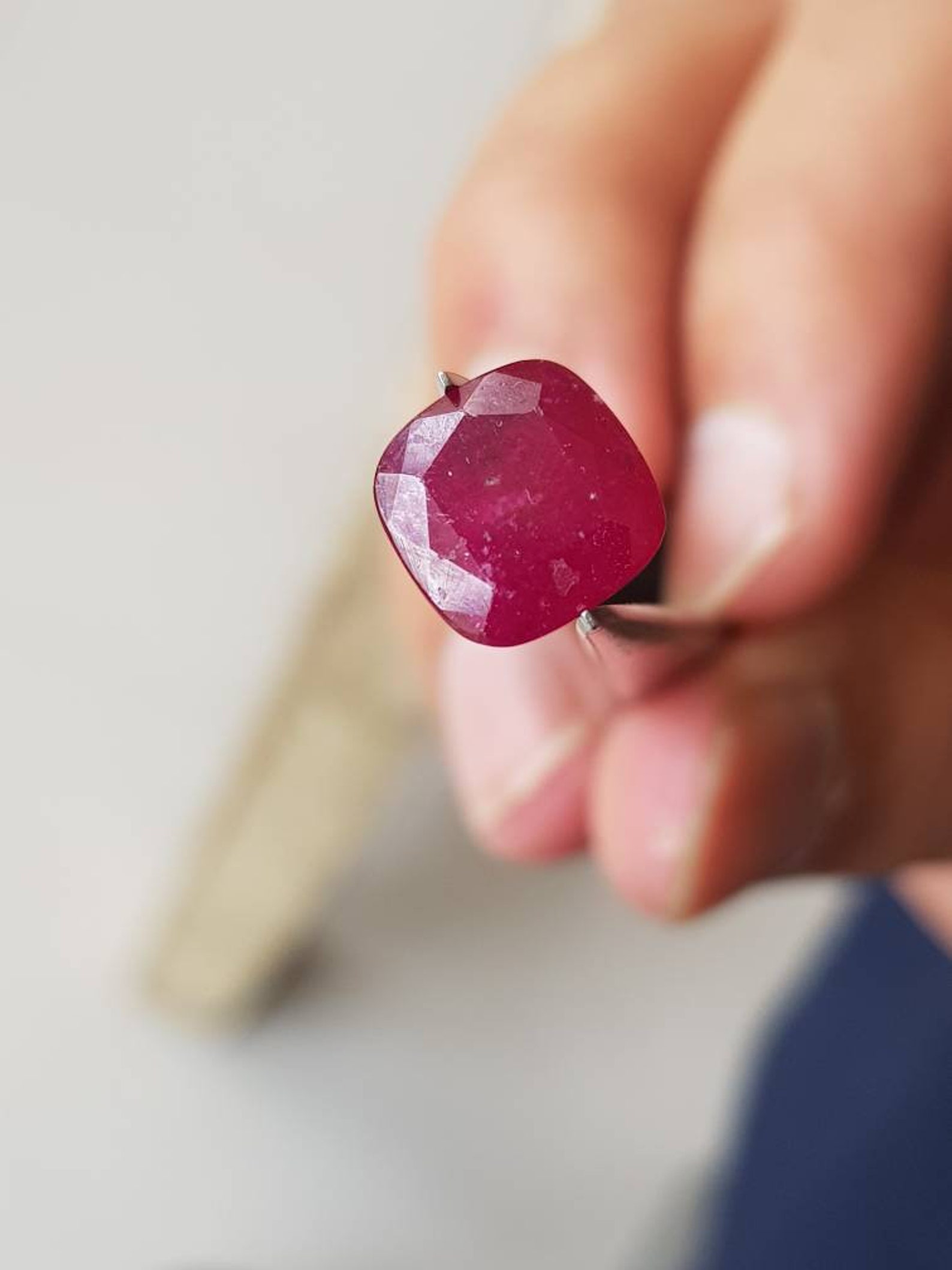 4.70cts Natural Ruby gemstone Glass filled ruby faceted ruby Etsy