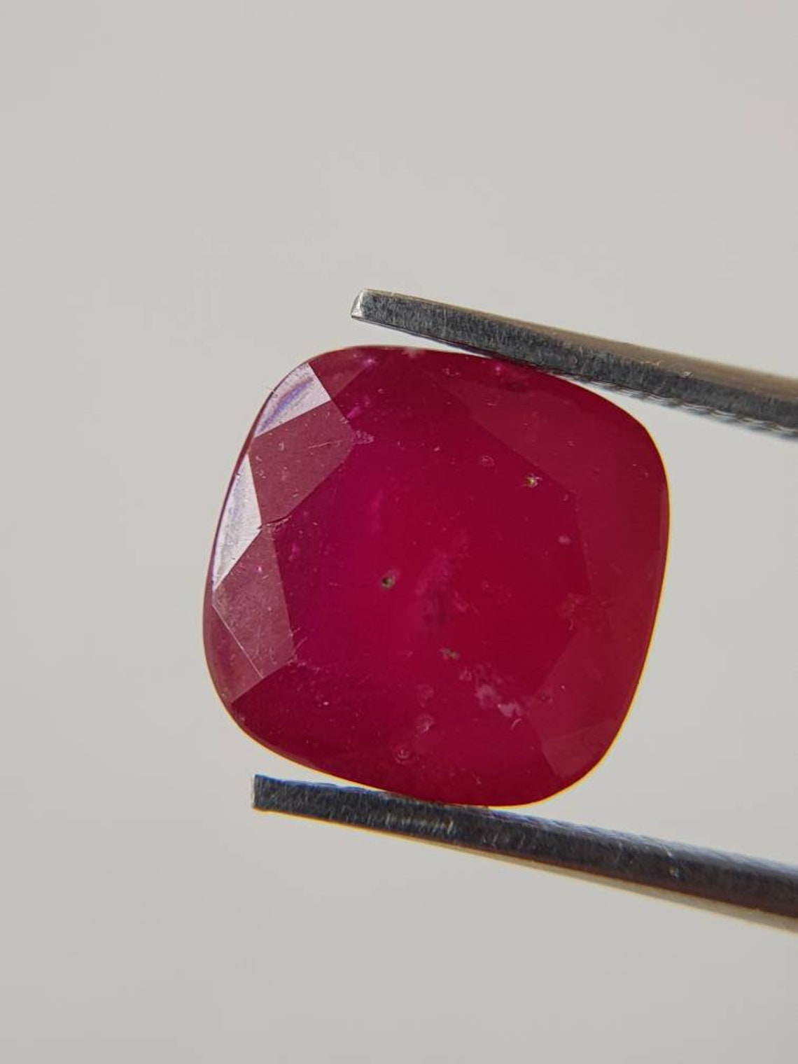 4.70cts Natural Ruby gemstone Glass filled ruby faceted ruby Etsy