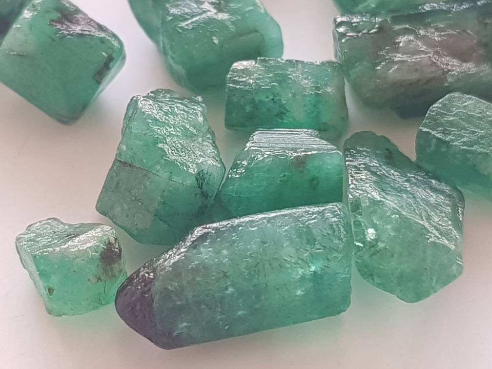 10pc lot Emerald rough stone 100%Natural raw emerald loose | Etsy