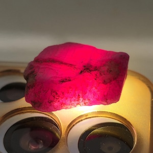 Natural Ruby Rough 17ct | Untreated Burma Mogok Ruby | Baw Mar Mine Raw Specimen | July Birthstone