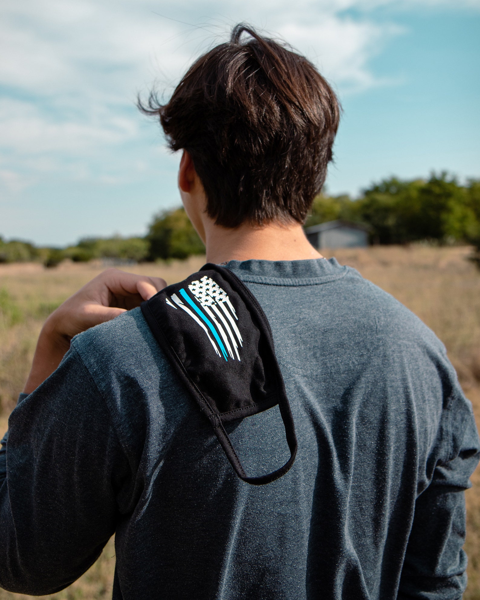 Thin Blue Line Face Mask BackTheBlue ThinBlueLine Police Etsy