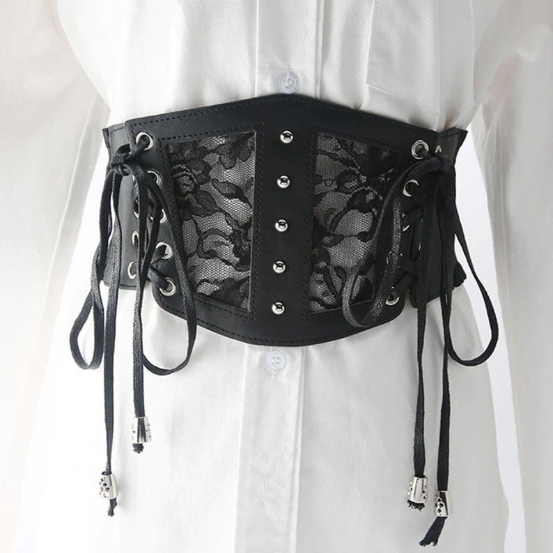 small black corset belt