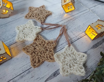 Crochet Christmas Star Ornament Set