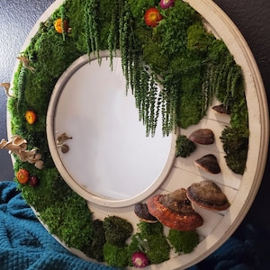 Rainbow toadstool mirror