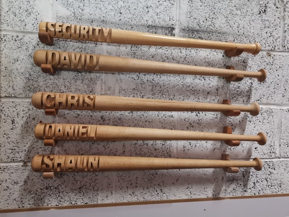 Custom Carved Baseball Bat Personalized Gift for Dad Him Man Cave
