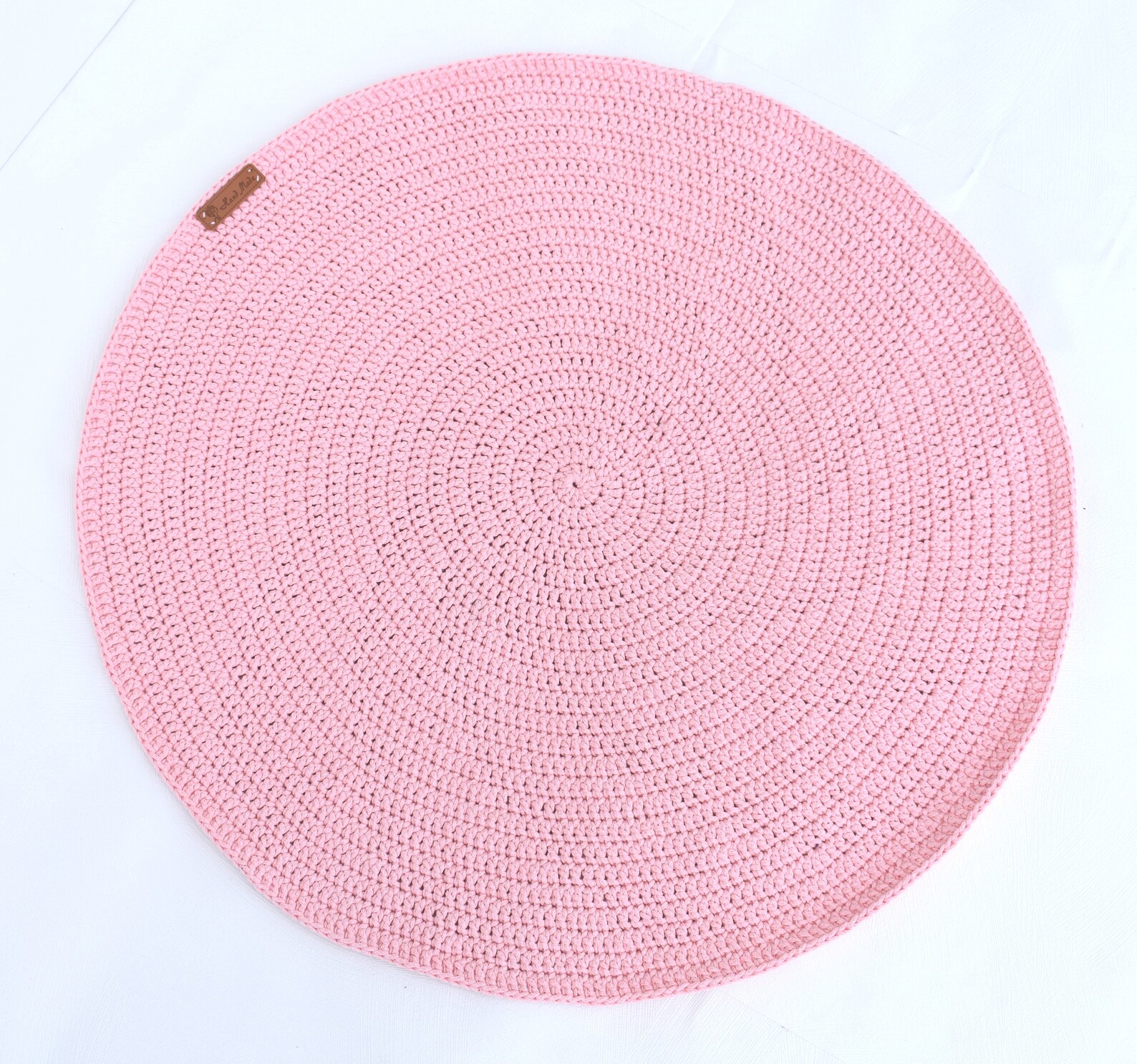 Powdery pink round rug SMALL ROUND RUG Washable rug for Etsy