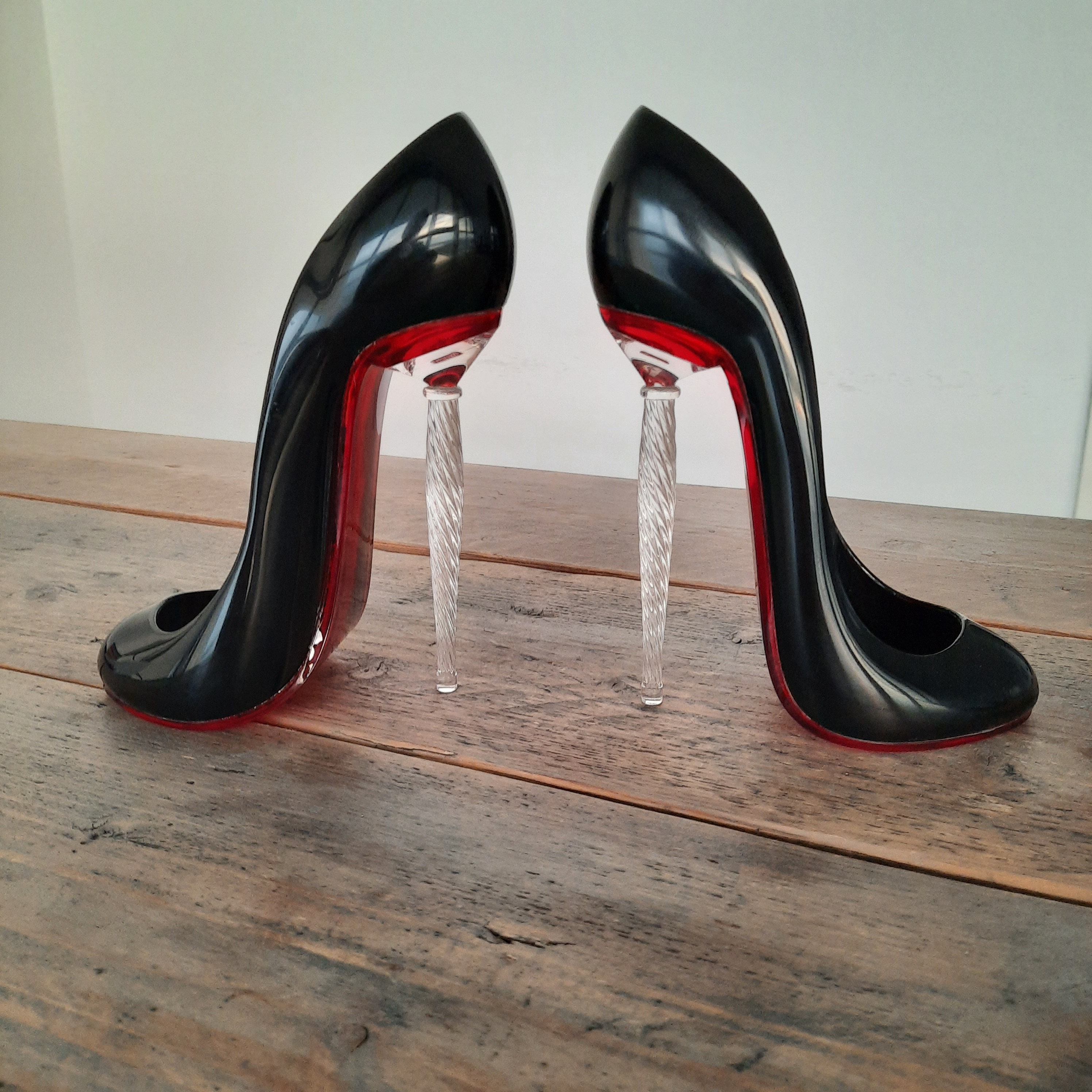 louboutin champagne glass shoe