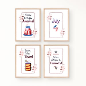 Patriotic Wall Art Printable | Patriotic Digital Wall Art | Gallery Wall Art | Wall Art | Digital Download | 4th of July Printable Wall Art