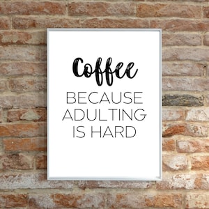 Coffee Quote | Coffee Bar Sign | Coffee Bar Decor | Coffee Station | Coffee Bar | Gallery Wall | Printable Wall Art | Digital Download