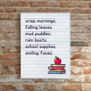 Back-to-School Classroom Wall Art Printable | Elementary Classroom | Classroom Decor | Homeschool Decor | Homeschool Sign | Digital Download