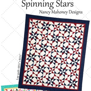 Spinning Stars quilt pattern (PDF digital pattern)