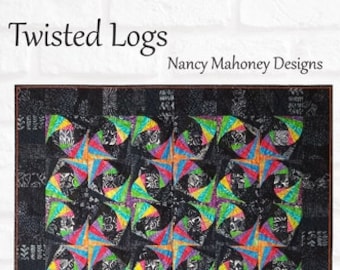 Twisted Logs quilt pattern (PDF digital download)