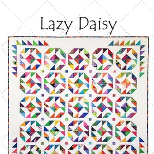 Lazy Daisy quilt pattern (PDF digital download)