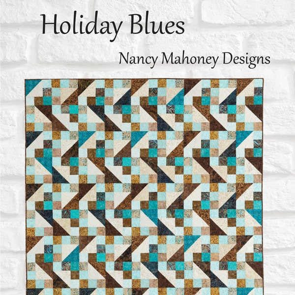 Holiday Blues quilt pattern (PDF digital download)