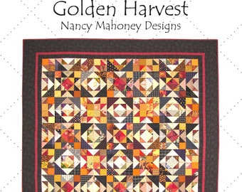 Golden Harvest quilt pattern (PDF digital download)