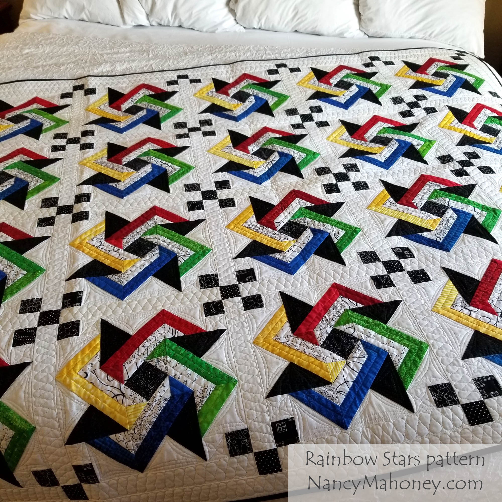 Rainbow Stars Quilt Pattern (paper Copy) - Etsy